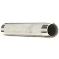 1-1/2" x 8" 304 Stainless Steel Nipple, Pipe Schedule 40, Threaded on Both Ends