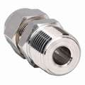 Male Connector, 3/8" Tube Size, 3/8" Pipe Size - Pipe Fitting, Metal, 1 1/16" Hex Size