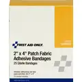First Aid Only Adhesive Bandages: 4 in L, 2 in W, 25 Bandages Included, 25 PK
