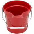 Pail,2.5 Gal.,Red,Plastic