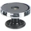 Round Magnet with Handle: Vinyl Handle/Ceramic Magnet, 11 lb Max. Pull
