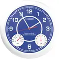 Traceable 12-1/2" Round Arabic Wall Clock, White Plastic Frame