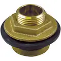 Brass and Rubber Inlet Spud, Brass, For Use With Urinals with 9181814/4" Inlets