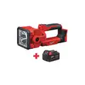 Milwaukee Cordless Work Light, 18 V, LED, 600 lm to 1,250 lm, Cordless, Battery Included