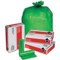 33 gal. Green Hospital Isolation Bags, Super Heavy Strength Rating, Coreless Roll, 100 PK