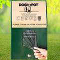 Dogipot Pet Waste Bag Dispenser, 15-1/2" Height, 9-1/4" Width/Diameter, 15-1/2" Length, Green