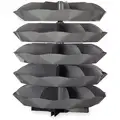 66-5/16" Steel Revolving Storage Bin with 2000 lb. Load Cap. per Shelf, Gray