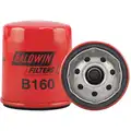 Spin-On Oil Filter, Length: 3-1/2", Outside Dia.: 3", Micron Rating: 18, Manufacturer Number: B160