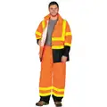 2-Piece Rain Suit with Jacket/Pant, ANSI Class: Class 3, Type R, L/XL, Orange, High Visibility: Yes
