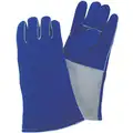Welding Gloves, Gauntlet Cuff, M, 13-1/2" Glove Length, Deerskin Leather Palm Material
