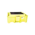 Enpac Uncovered, HDPE IBC Containment Unit; 385 gal. Spill Capacity, Drain Included, Yellow
