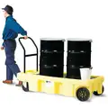 Eagle Polyethylene Drum Spill Platform Cart for 2 Drums; 57 gal. Spill Capacity, Yellow
