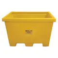 Enpac 123 gal. High Density Polyethylene, Storage Tote; 31" H x 45" L x 35-1/2" W, Yellow