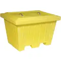 Enpac 123 gal. High Density Polyethylene, Storage Tote with Lid; 31" H x 45" L x 35-1/2" W, Yellow