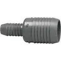 Reducing Coupling: 1 in x 3/4 in Fitting Pipe Size, Male Insert x Male Insert, 200 psi, Gray