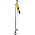 Lever Chain Hoist, 1500 lb. Load Capacity, 15 ft. Hoist Lift, 1-3/16" Hook Opening