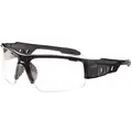 Skullerz By Ergodyne Safety Glasses: Polarized, Traditional Frame, Half-Frame, Black, Unisex