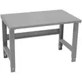 Bolted Workbench, Steel, 30" Depth, 27-7/8" to 35-3/8" Height, 48" Width, 4000 lb. Load Capacity