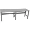 Tennsco Bolted Workbench, Steel, 30" Depth, 27-7/8" to 35-3/8" Height, 96" Width, 4000 lb. Load Capacity