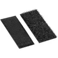 Hook-and-Loop-Type Reclosable Fastener Shapes with Rubber Adhesive, Black, 1" x 1", 100PK