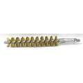 Tough Guy Condenser Tube Brush: Single Spiral/Double Stem, Brass, 4 in Brush Lg, 3/4 in Brush Dia.