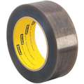 3M Film Tape: PTFE Slick Surface Film Tape, Gray, 1 in x 36 yd, 6.7 mil Tape Thick, Silicone, 3M 5491