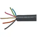 250 ft. Portable Cord; Conductors: 6, Wire Size: 18 AWG, Jacket Type: SOOW, Jacket Color: Black