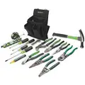 Greenlee Electricians Tool Kit: 17 Pieces, Caddy, Uninsulated