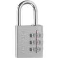 Master Lock 3-Dial Luggage and Briefcase Padlock, 1"H x 9/16"W Shackle, TSA Not Approved, Silver