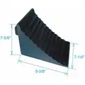 General Purpose Single, Rubber Wheel Chock; Max. Vehicle Weight: Not Rated; 9-3/8" D x 7-5/8" H x 7-1/4" W, Black