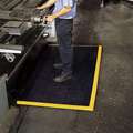 Notrax Drainage Mat, 10 ft. 4" L, 3 ft. 4" W, 7/8" Thick, Rectangle, Black with Yellow Border