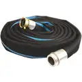 25 ft. Black Water Discharge Hose, 1-1/2" Fitting Size, 125 psi