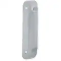 Satin Stainless Steel Door Latch Guard, Out Opening Doors, Length 6", Width 1-5/8"