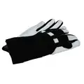 Imperial Impact Glove, 2XL, Goatskin Leather Palm, Full Finger, Black/White, 1 PR