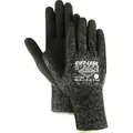 Dyneema Cut Resistant Glove, L, ANSI/ISEA Cut Level 5, Terry Loop Acrylic Lined Lining, L, Black, 12 PK
