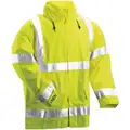 Tingley Rain Jacket, High Visibility: Yes, ANSI Class: Class 3, Type P, Polyester, Polyurethane, L, Yellow\G