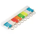 Lucky Line Products 10" x 2-1/2" Open/Close Flap Holder w/8 Key Tags, Assorted; PK1
