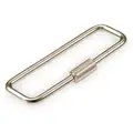 Lucky Line Products Key Ring: Rectangle Ring with Threaded Sleeve, 2 in Ring Size, 25 PK