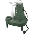 1/2 HP Automatic Submersible Sewage Pump, 115 Voltage, 50 GPM of Water @ 15 Ft. of Head