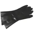 Chemical Resistant Glove, L, 14", PVC, Black, 12 PK