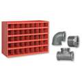 Imperial Black Iron Elbow, Reducer, Plug, Cap, Bushing, Tee, Coupling & Nipples Pipe Fittings Assortment, 370 Pieces