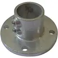 Round Base Flange Aluminum Structural Fitting, Pipe Size (In): 1-1/4, 1 EA