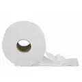 Tough Guy Toilet Paper Roll: Jumbo Core, 2 Ply, Continuous Sheets, 750 ft. Roll L, 3 3/8 in, 8 PK