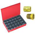 Imperial Brass Bushing, Coupler, Nipple, Tee & Plugs Pipe Thread Fitting Assortment, 117 Pieces