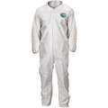 Lakeland Collared Disposable Coveralls with Elastic Cuff, MicroMax NS Material, White, 3XL