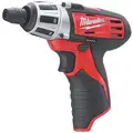 Milwaukee Screwdriver: 1/4 in Hex Drive Size, 0 in-lb to 175 in-lb, 500 RPM Free Speed, (1) Bare Tool, 12V DC