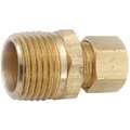 Male Coupling, 1/8" Tube Size, 1/8" Pipe Size - Pipe Fitting, Metal