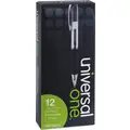 Universal One Gel Pens, Pen Tip 0.7 mm, Barrel Material Plastic, Barrel Color Black, Pen Grip Textured Cushion