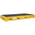 Ultratech 22 gal. Polyethylene Drum Spill Containment Pallet for 2 Drums; Drain Included: No