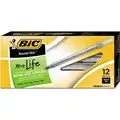 BIC Ballpoint Pens, Pen Tip 1.0 mm, Barrel Material Plastic, Barrel Color Translucent, Pen Grip None